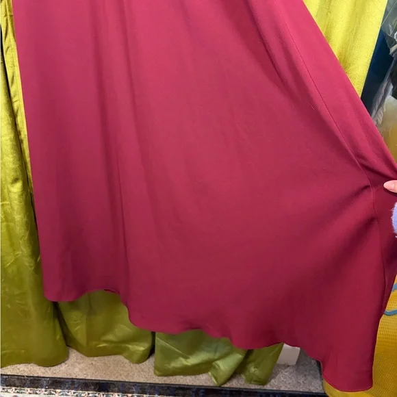 Jill Jill Stuart Lovely Duo Colorblock gown in hot Pink and Burgundy Size 4 $328 - Picture 5 of 10